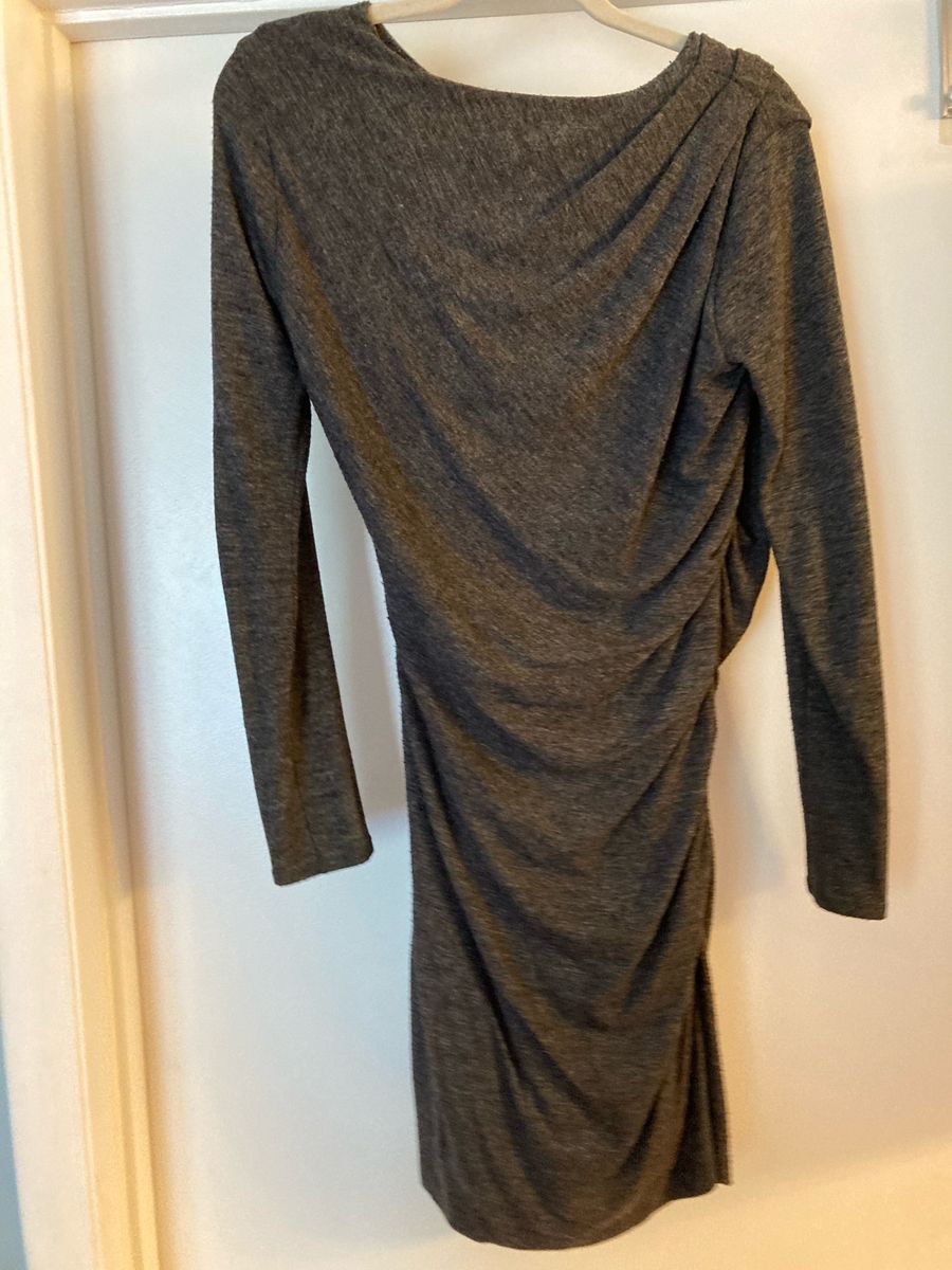 Grey body con long sleeve dress